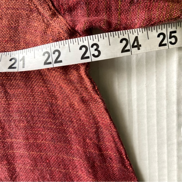 FLAX women’s ombre print logon look 100% linen top SZ M - Picture 5 of 7